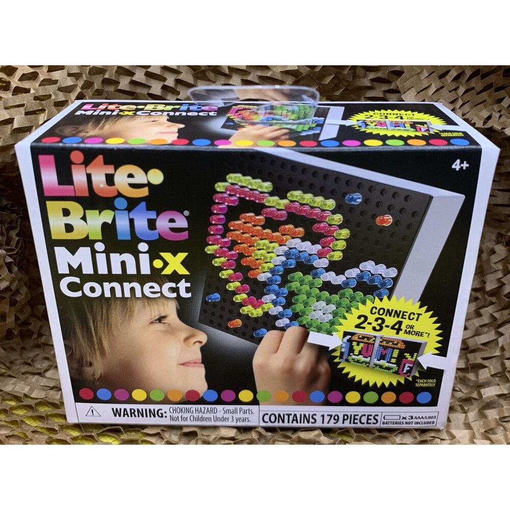 Hasbro Lite Brite Mini X Connect 179 Pieces BRAND NEW Sealed Gen X Unite